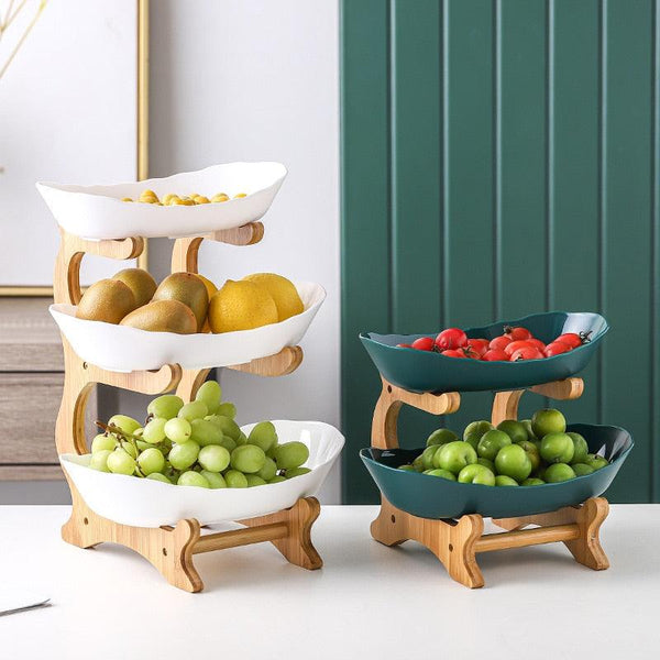 Table Plates For Serving Snacks with Wooden Stand - Spiritwood kitchen