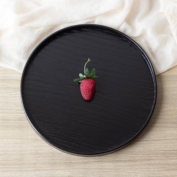 Wooden Round Serving Tea or Snack Tray