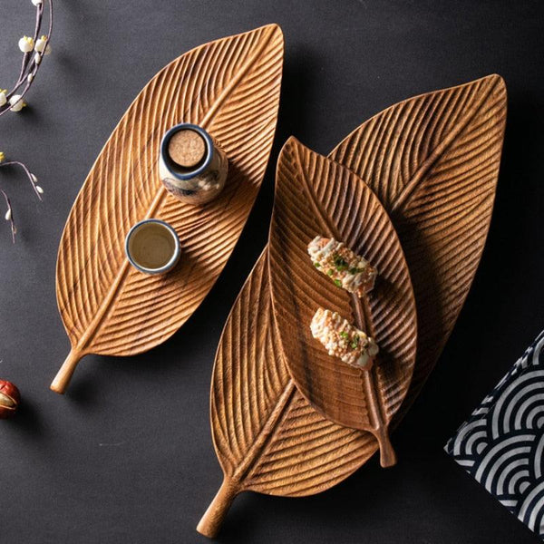 South America Walnut Handmade Leaf Tray - Spiritwood kitchen