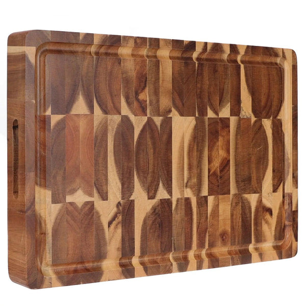 Thick Acacia Wood Cutting Board With Handles - Spiritwood kitchen