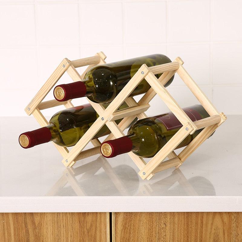 Collapsible Wooden Wine Bottle Racks - Spiritwood kitchen