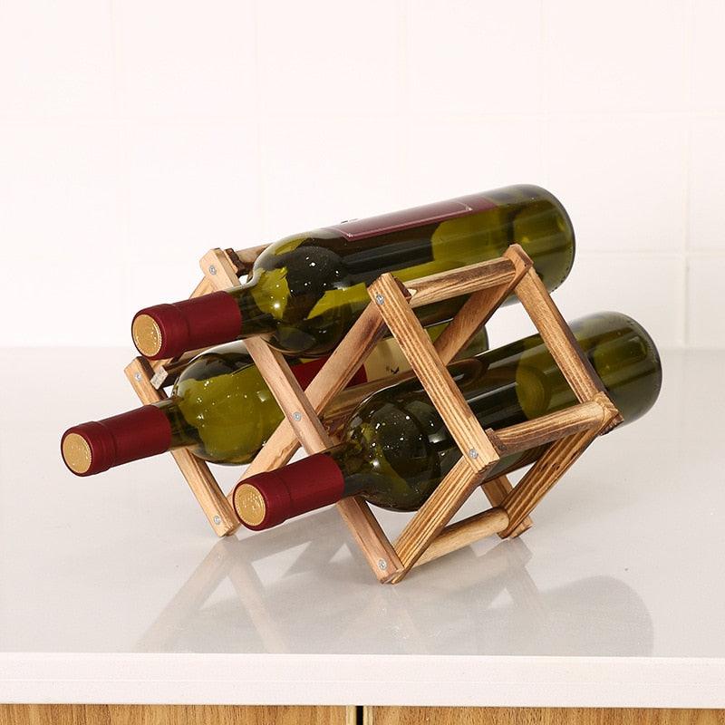 Collapsible Wooden Wine Bottle Racks - Spiritwood kitchen