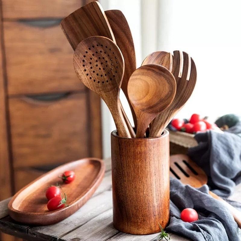 Teak Kitchenware Set - Spiritwood kitchen