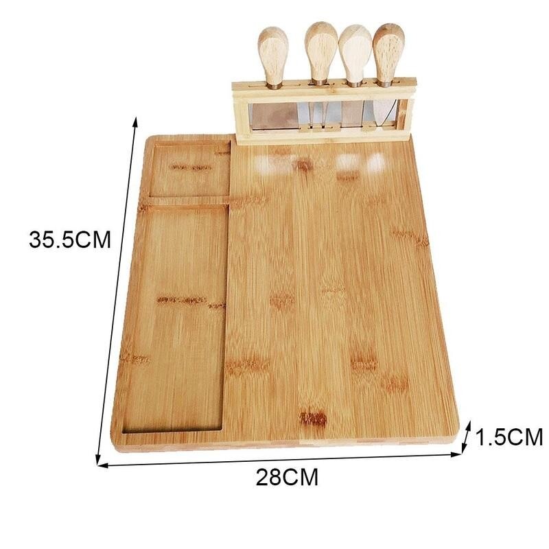 Bamboo Cheese Board Set