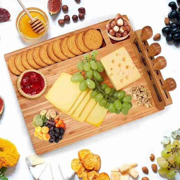 Bamboo Cheese Board Set