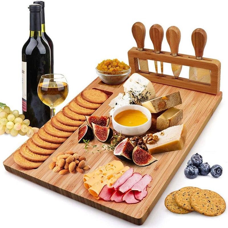 Bamboo Cheese Board Set