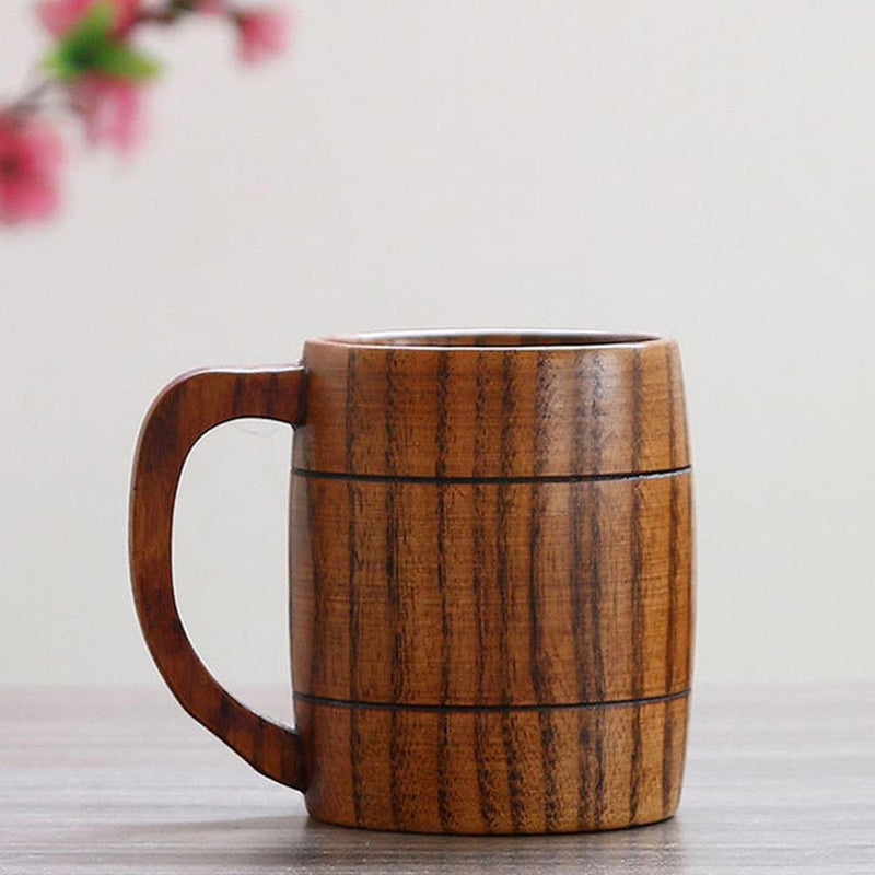 Handmade Wood Beer Mug With Handle - Spiritwood kitchen