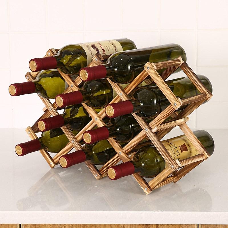 Collapsible Wooden Wine Bottle Racks - Spiritwood kitchen