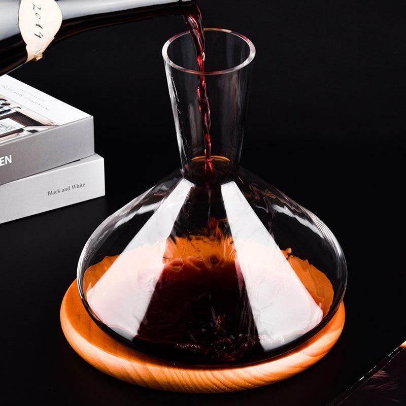 Wooden Bottom Rotating Decanter Set - Spiritwood kitchen