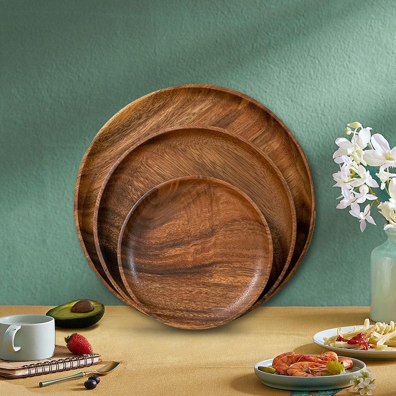 Acacia Wood Dinner Plates - Spiritwood kitchen