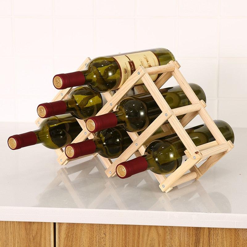 Collapsible Wooden Wine Bottle Racks - Spiritwood kitchen