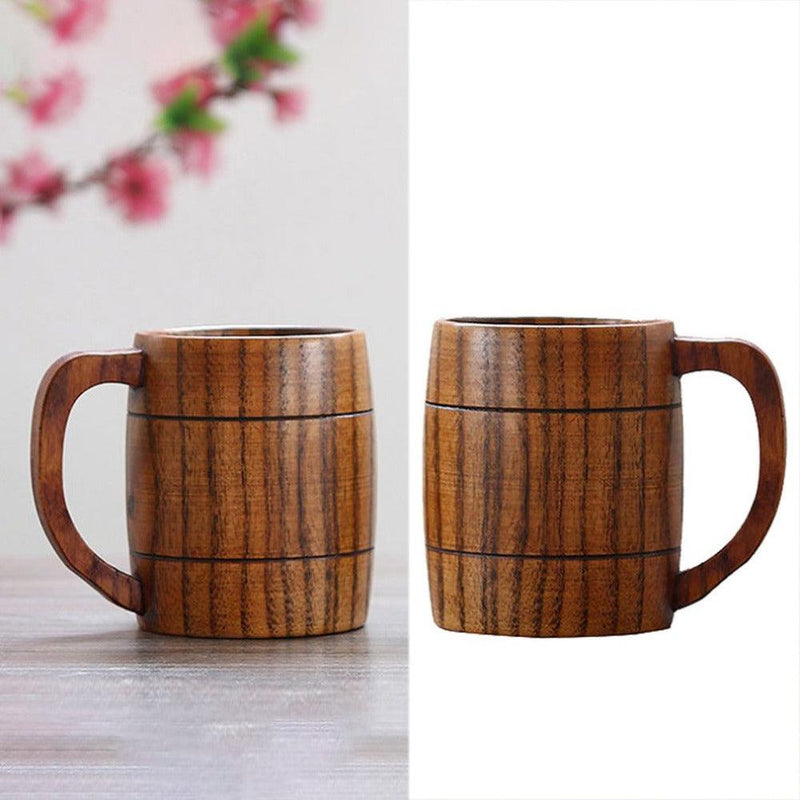 Handmade Wood Beer Mug With Handle - Spiritwood kitchen