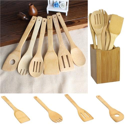 Bamboo Tool Mixing Set - Spiritwood kitchen