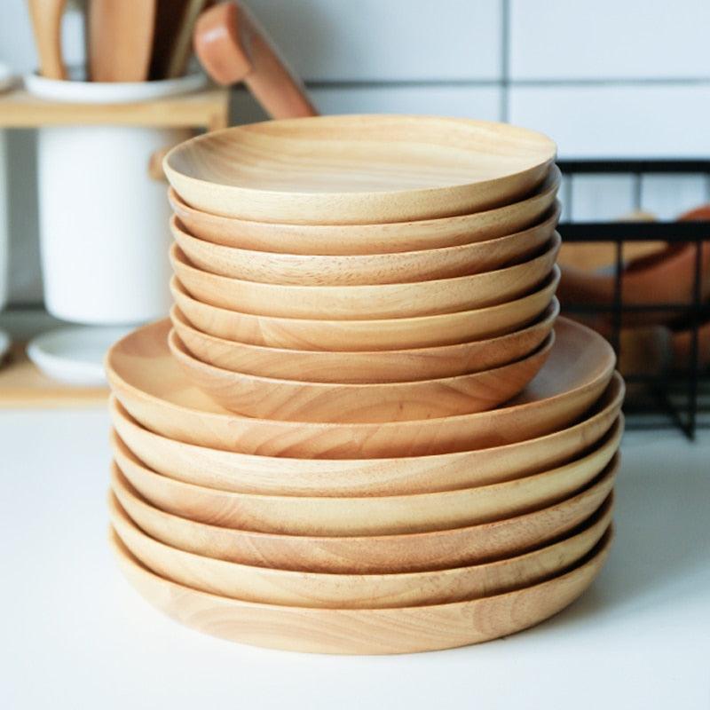 Round Wooden Plates - Spiritwood kitchen