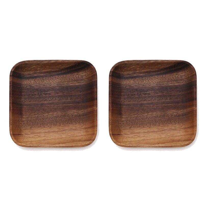 Acacia Wood Plate Set Wooden - Spiritwood kitchen