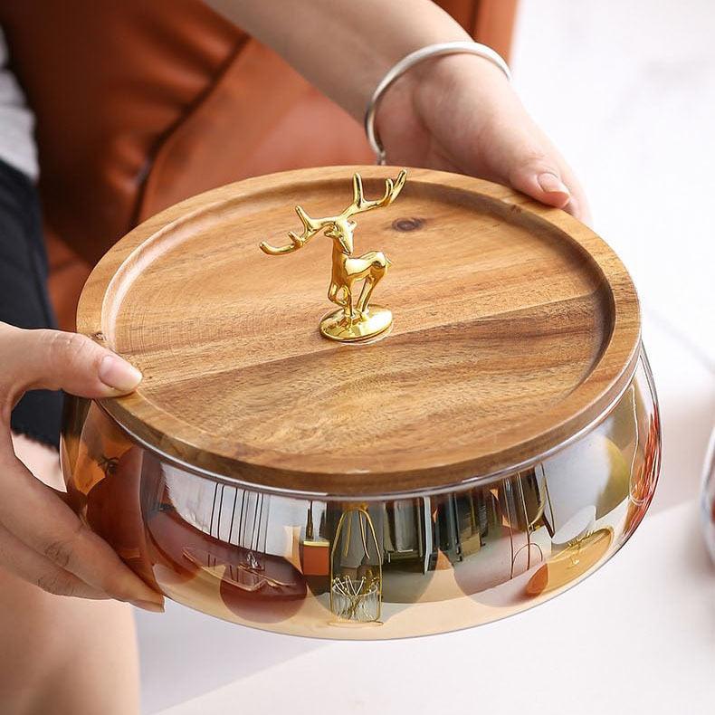 Nordic Golden Deer Fruit Basin - Spiritwood kitchen