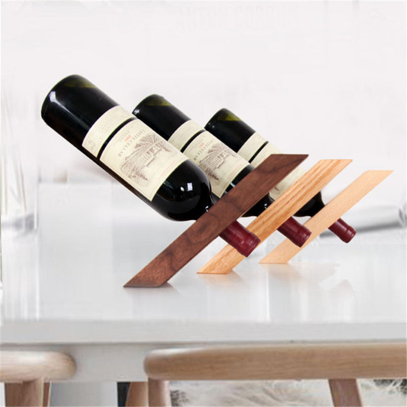 Balancing Wooden Wine Bottle Holders