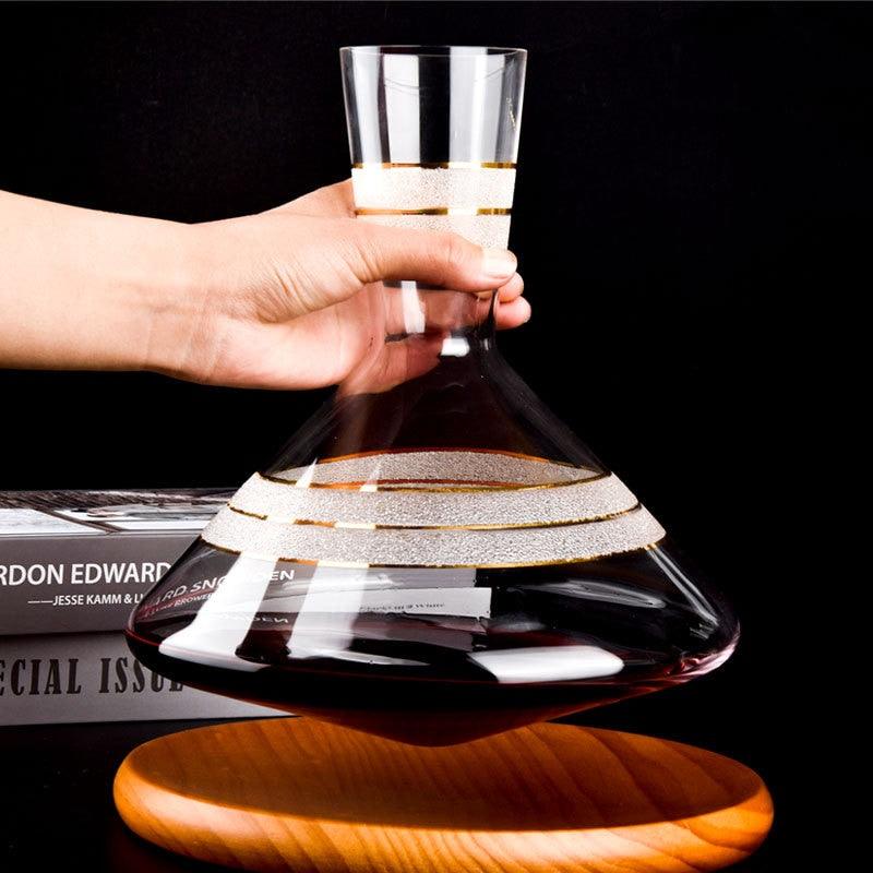 Wooden Bottom Rotating Decanter Set - Spiritwood kitchen