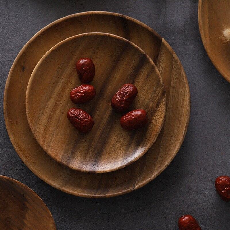 Acacia Wood Plate Set Wooden - Spiritwood kitchen