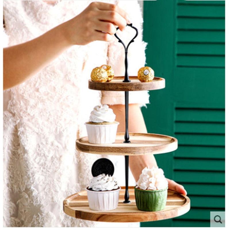 Detachable Cupcake Dessert Stand Wooden European Style - Spiritwood kitchen