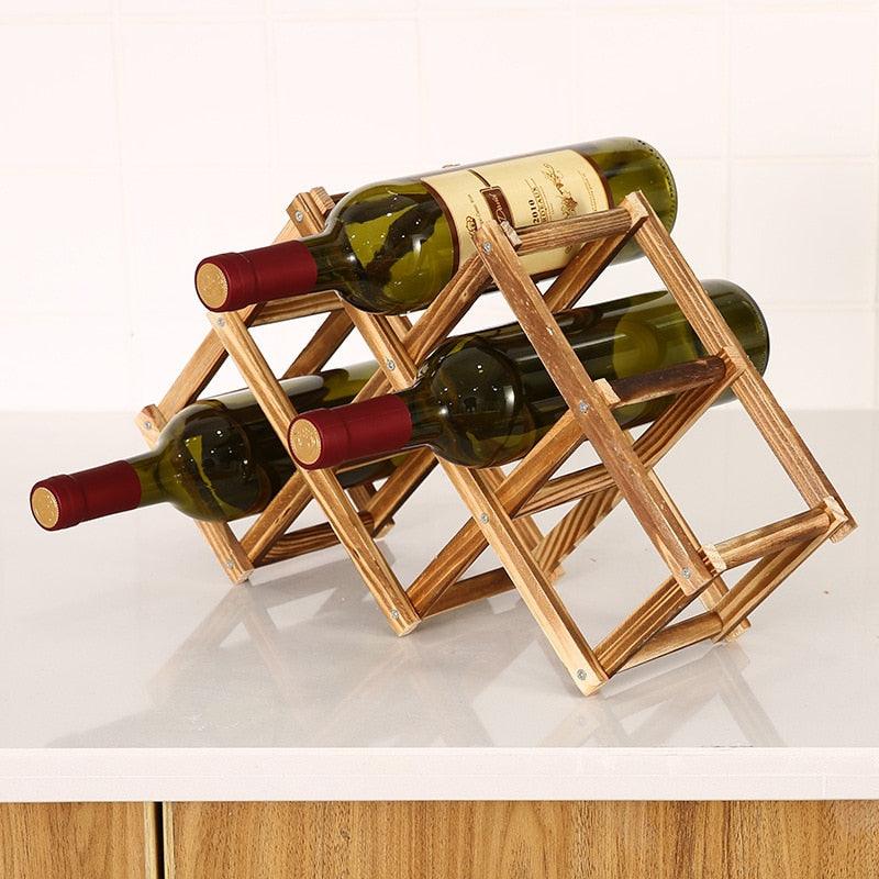 Collapsible Wooden Wine Bottle Racks - Spiritwood kitchen