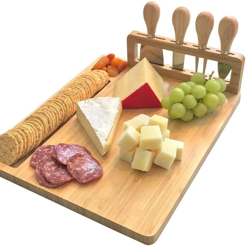 Bamboo Cheese Board Set