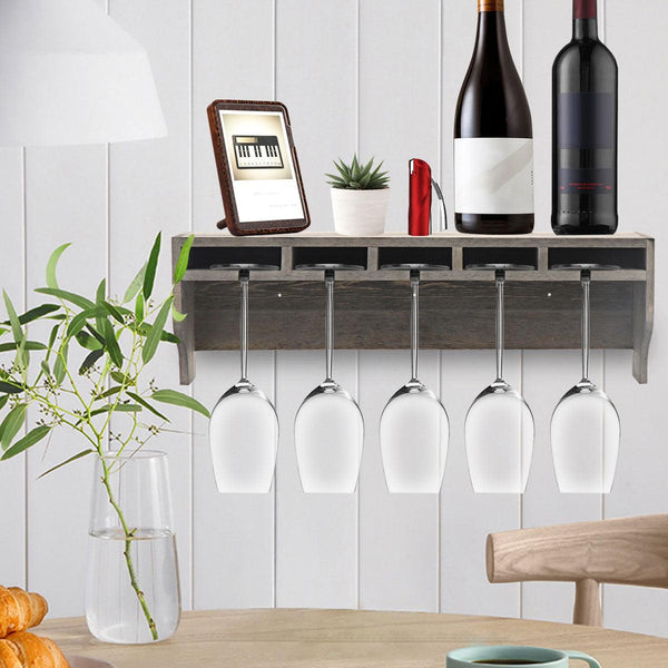 Wine Rack With Wooden Shelf - Spiritwood kitchen