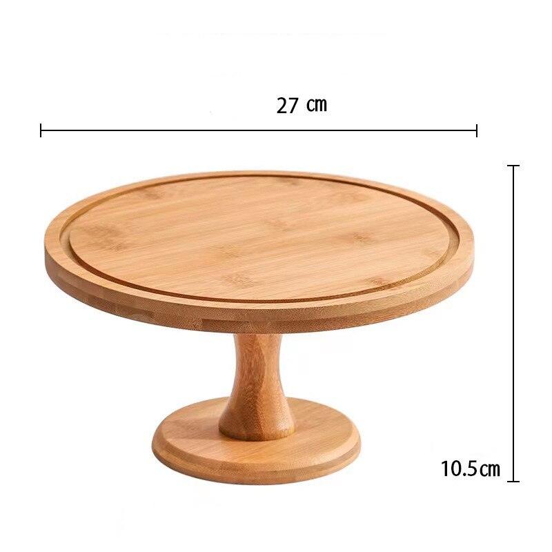 Round Wooden Cake Stand - Spiritwood kitchen