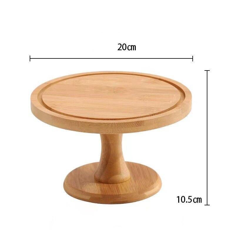 Round Wooden Cake Stand - Spiritwood kitchen