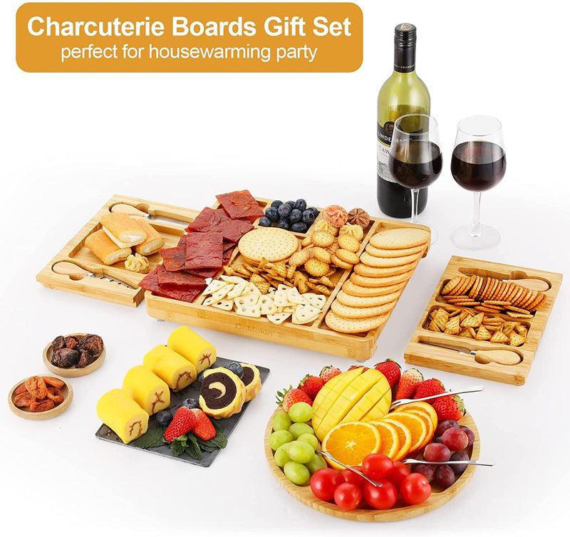 Large Bamboo Charcuterie Board Set - Spiritwood kitchen