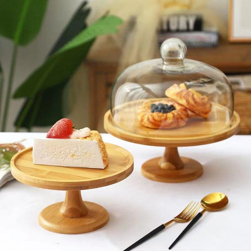 Round Wooden Cake Stand - Spiritwood kitchen