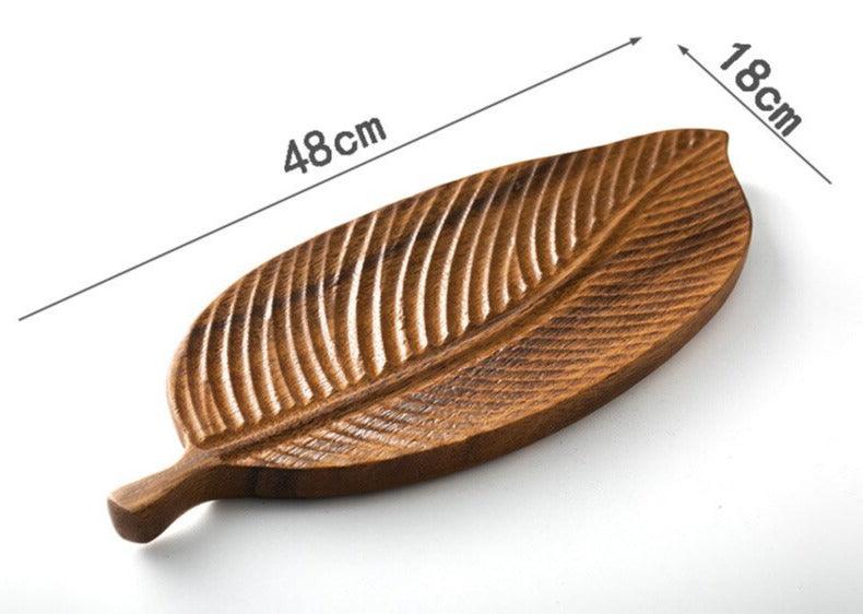 South America Walnut Handmade Leaf Tray - Spiritwood kitchen