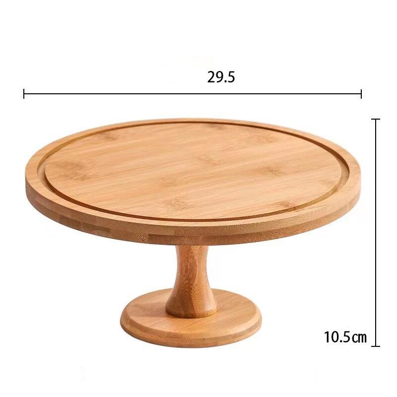 Round Wooden Cake Stand - Spiritwood kitchen