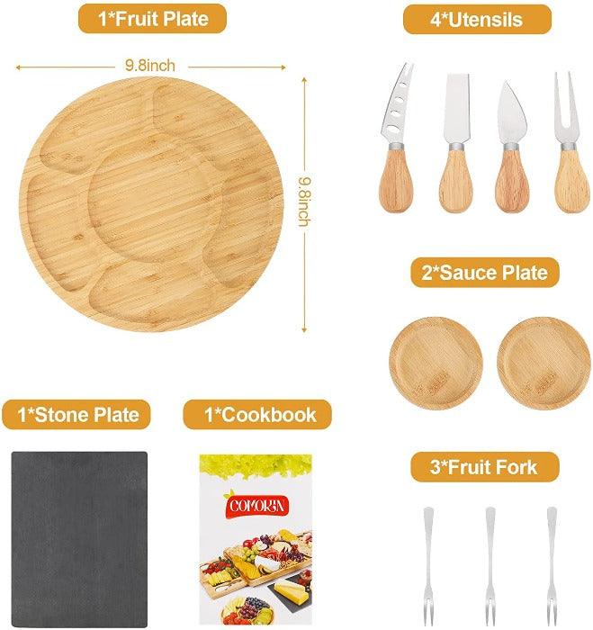 Large Bamboo Charcuterie Board Set - Spiritwood kitchen