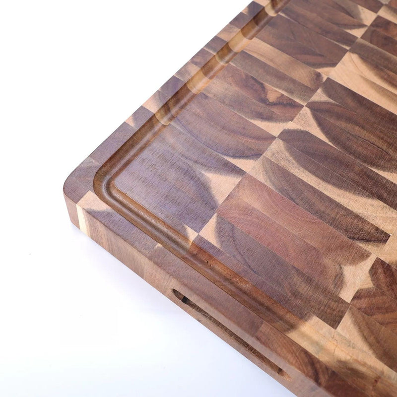 Thick Acacia Wood Cutting Board With Handles - Spiritwood kitchen